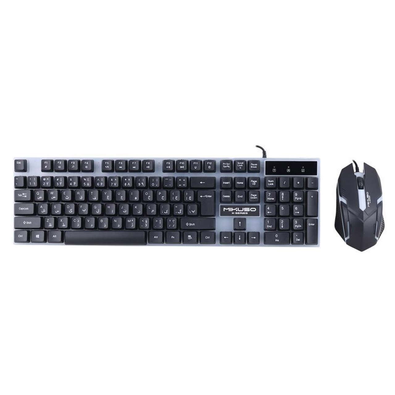 کیبورد و ماوس باسیم گیمینگ Mikuso مدل XK-01