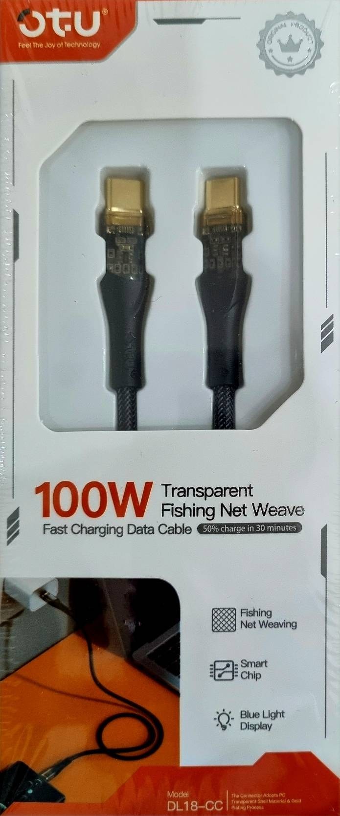 کابل type-c به type-c دوسر مدل otu DL18-ic 100w