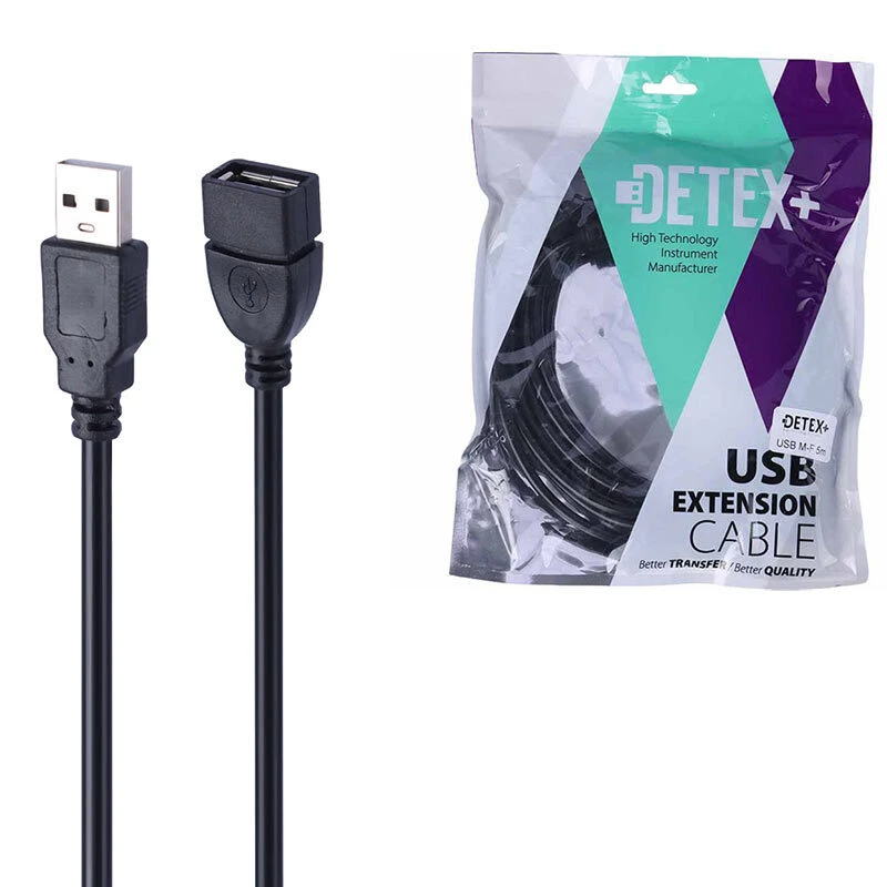 کابل افزایش طول  detex 5m usb