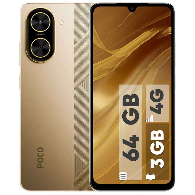 گوشی موبایل شیائومی مدل Poco C71 دو سیم کارت ظرفیت 64 گیگابایت و رم 3 گیگابایت
